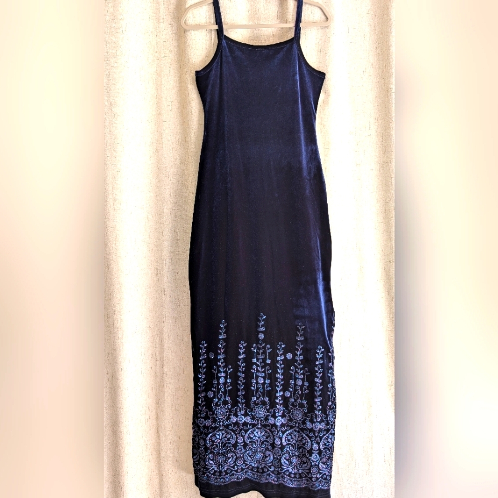 Vintage Rocket Candy Velvet Maxi Dress Whimsigoth Fairy Y2K Prom Size Medium